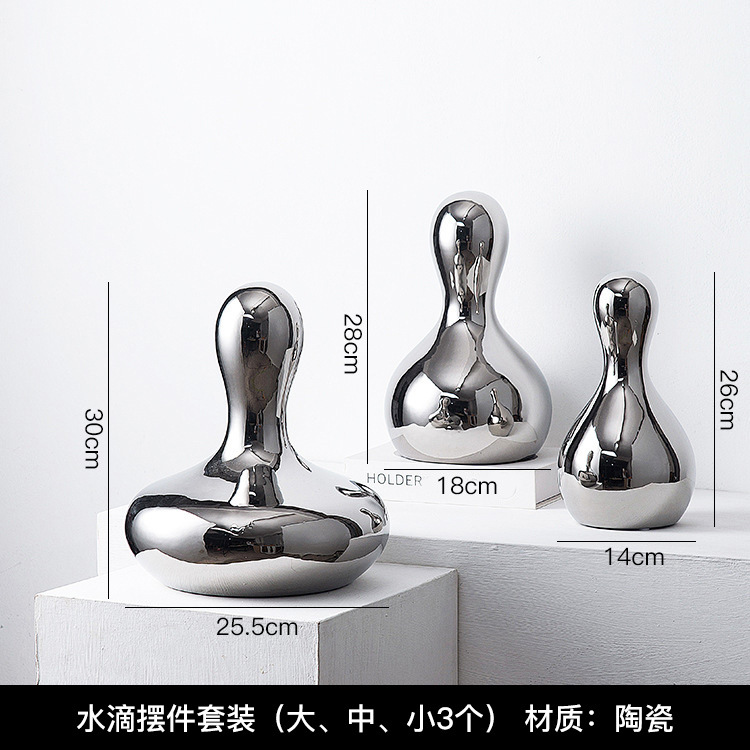 リビングルームの置物は軽くて豪華で高級な雰囲気のお酒棚の装飾品です。