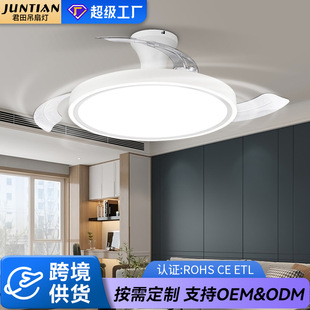 Eye Protection Ceiling Fan Lamp Variable Frequency Silent Restaurant Invisible Fan Lamp Home Bedroom Integrated Invisible Ceiling Fan Lamp
