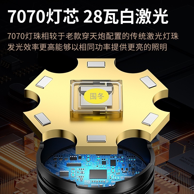 Skyfire Canglong Sky Cannon 強力な光懐中電灯充電式超高輝度屋外長距離レーザー多機能長寿命|undefined