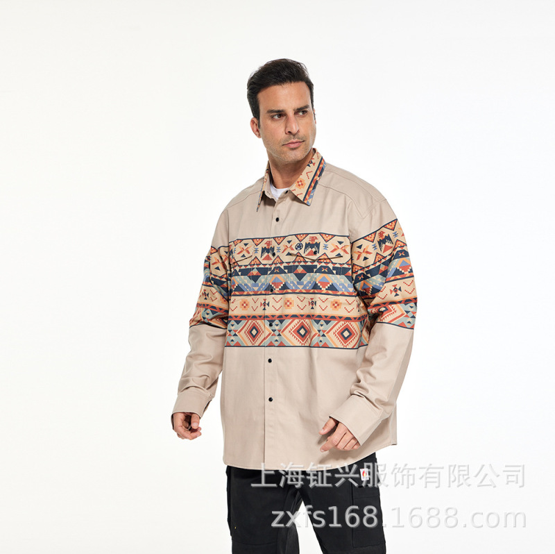 Customized Pure Cotton Digital Flame-Retardant Shirt, New Hot-Selling Product in Europe and America, Fire-Retardant Shirt, Welder's Fire Safety Clothing