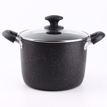 日式款胴锅麦饭石色特高炖汤熬汤锅加深不沾少油烟防溢汤煲双耳锅