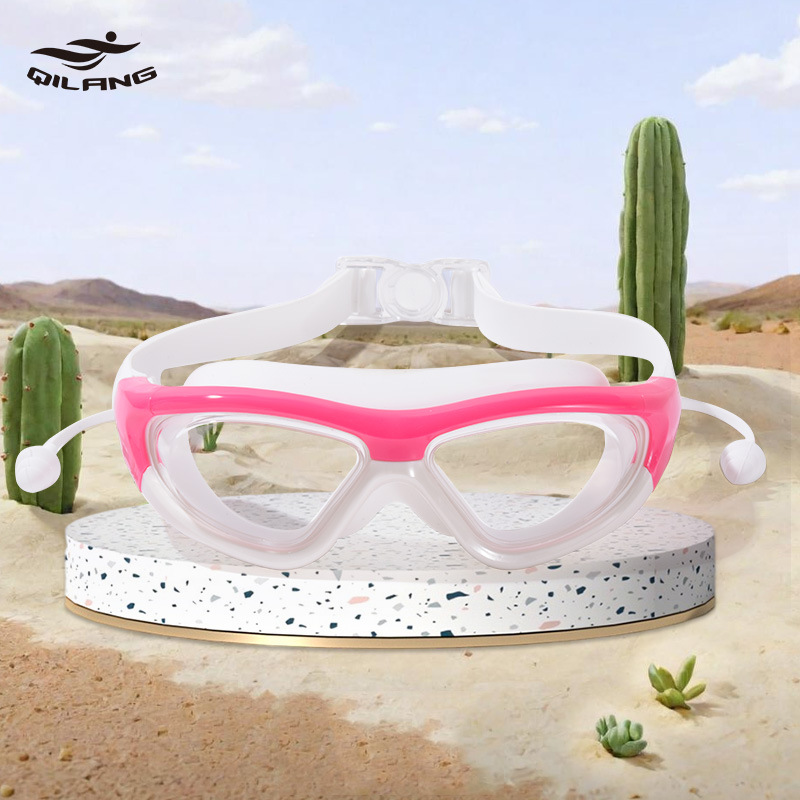 Gafas de Natación de Marco Grande para Niños de PC Impermeable para Natación y Buceo