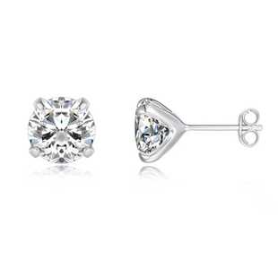 Moissanite Earrings for Men and Women, S925 Sterling Silver Ear Jewelry, Ear Cartilage Studs, Classic Four-Prong Cultured Earrings, t K Cross-Border