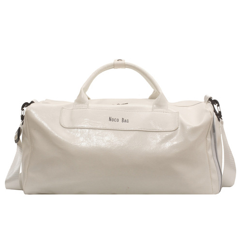 Fitness sports bag for men, hand-held, single-shoulder yoga swimming travel bag, oil wax PU leather, business trip large-capacity travel bag for women