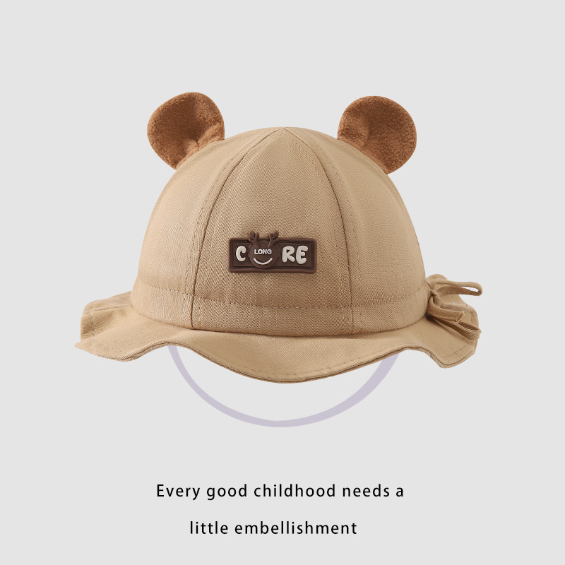 Sombreros para bebés primavera y otoño osos pescadores sombreros para bebés sombreros solares para niños y niñas sombreros de sol delgados de verano marea