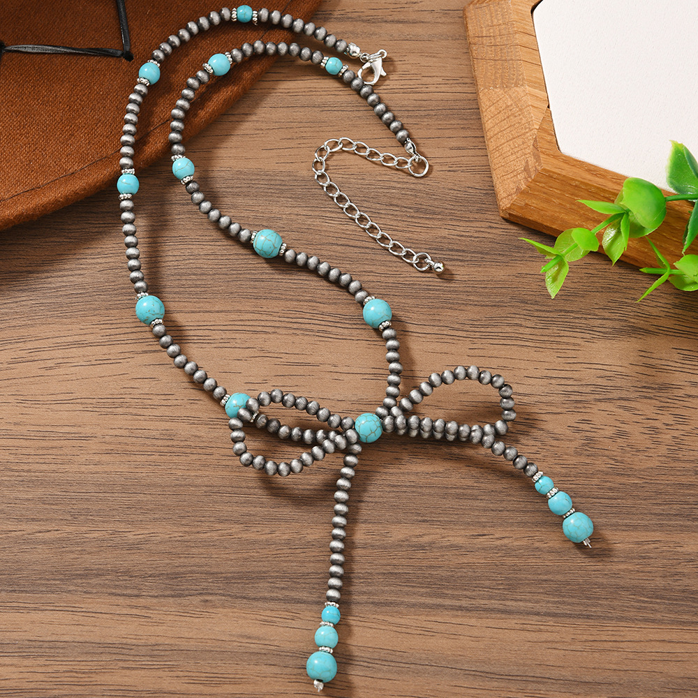 Bohemian halsketting met turkoois voor dames elastisch_voghion.com