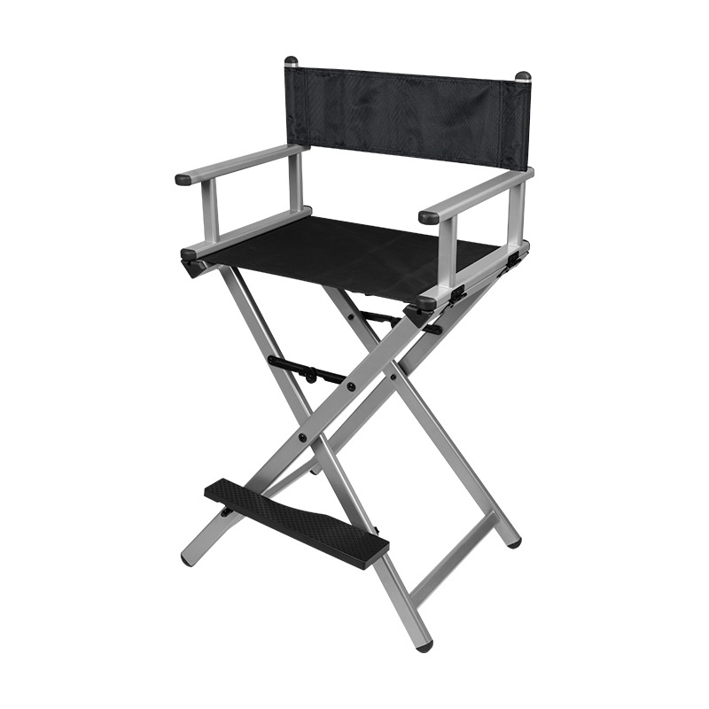 Silla plegable de aleación de aluminio Qihui, silla de maquillaje especializada para maquilladores, popular en estudios fotográficos, silla de director portátil para exteriores.