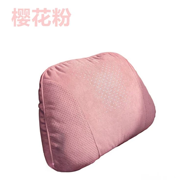 Non-Deformable Car Cushion, Neck Pillow — Headrest - suede-sakura-pink-lumbar-support-1-piece