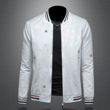 欧货2025秋季新款男士立领夹克修身休闲薄款青少年外套夹克衫上衣