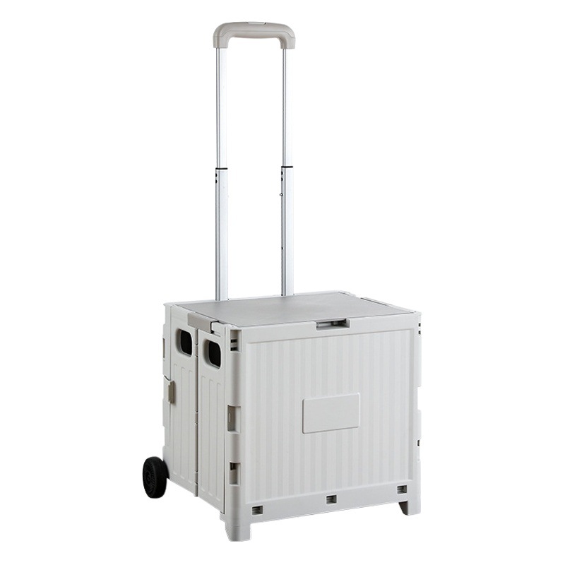Younai Shopping Cart Small Trolley Lightweight Portable Trolley Household Hand Trolley Trailer Take Express Folding Shopping Cart