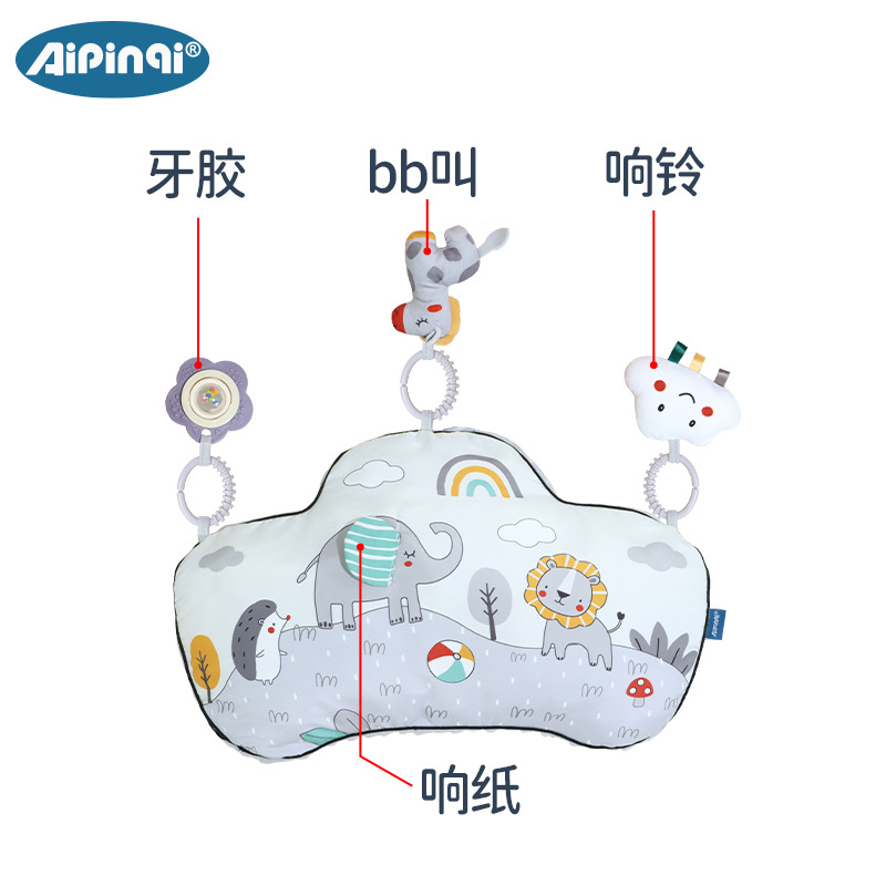 Aipinqi recién nacido gateando almohada bebé dormir calmante en forma de U almohada bebé cabeza-arriba entrenamiento cabeza-arriba almohada acostado almohada