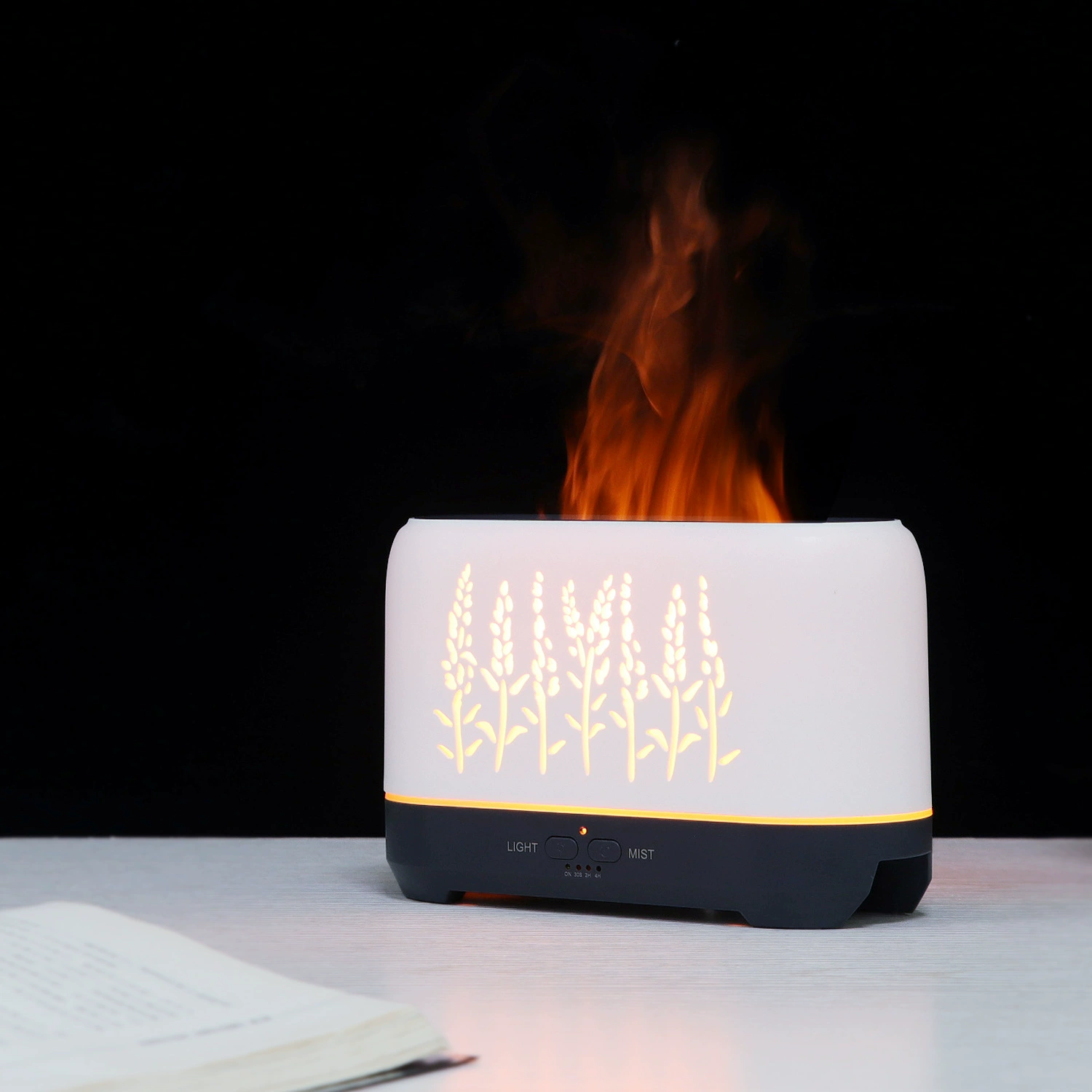 Пшеничное ухо полый узор ароматерапия машина пламя ароматерапия машина 200 мл емкость Горячий продавая офис Amazon Настольный тип