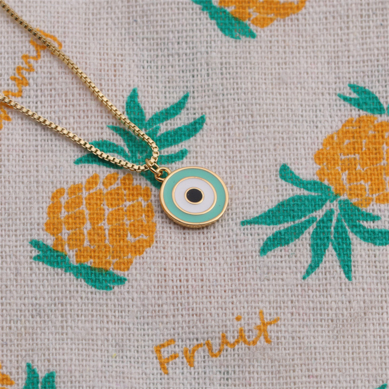 Cross-Border Independent Station Jewelry New Copper Dripping Oil Multi-Color Fashion Devilu0027s Eye