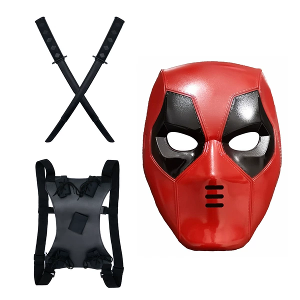 CT035-11: Children’s four-piece set (mask + knife sheath + 2 telescopic knives)