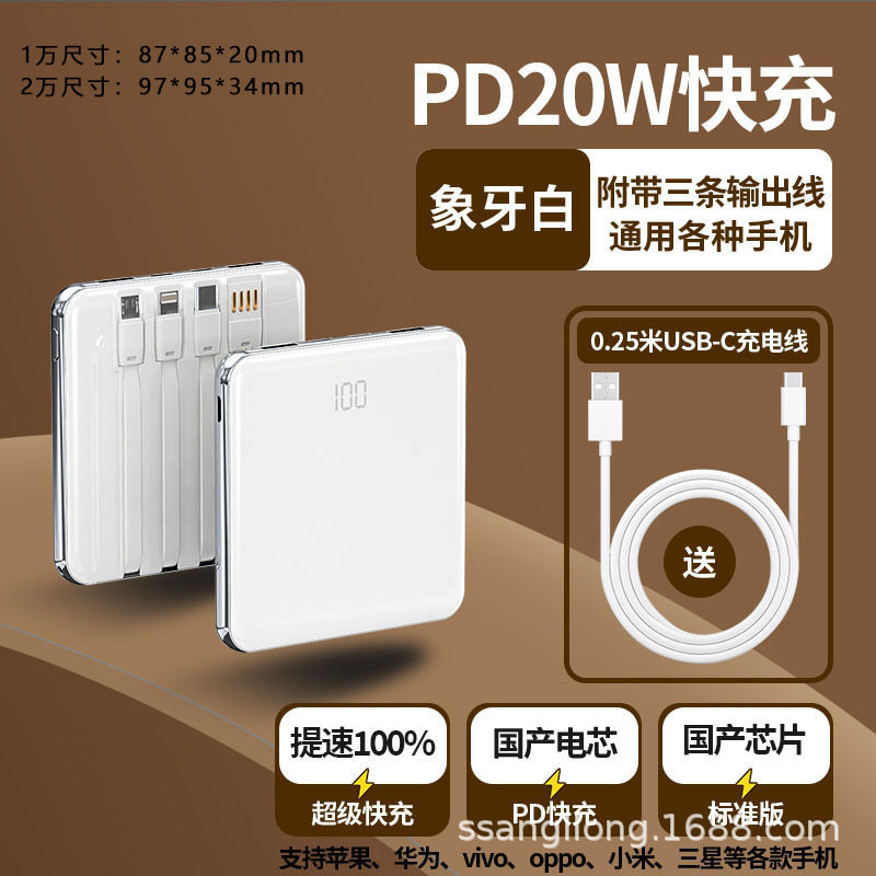【新国家標準3c認証】パワーバンク 10000mAh 大容量 コンパクト ポータブル パワーバンク PD120W|undefined