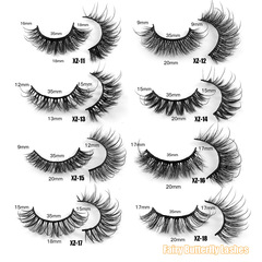 Cross-border new 14 pairs of false eyelashes, natural curling, one-piece three-dimensional fairy hair simulation multi-layer thin stem eyelashes