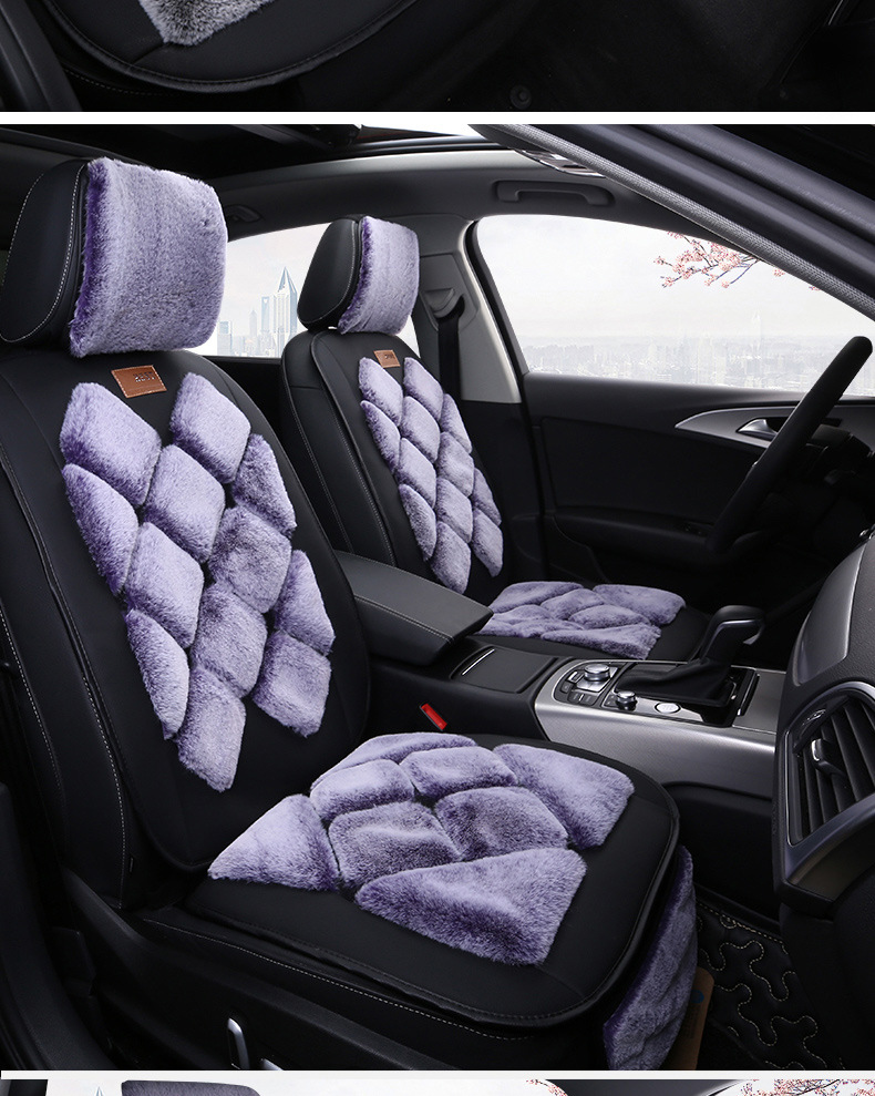 New car seat cushion winter plush car cushion rear winter warm wool cushion women's car seat fleece-lined seat cushion