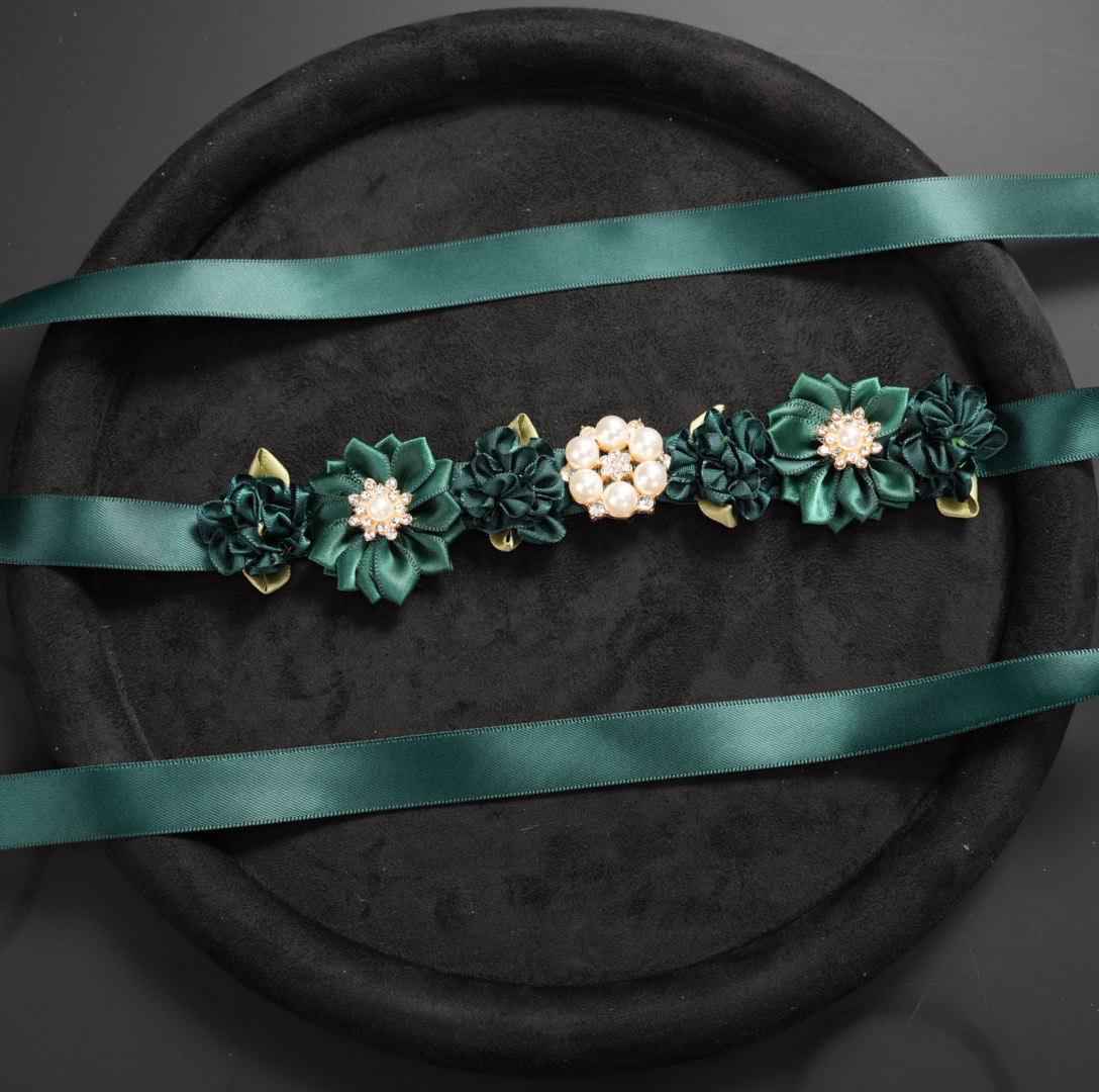 Green headband pearl