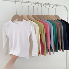 Modal long-sleeve base shirt for boys and girls, spring and autumn thin version Korean style T-shirt, children's inner top, item number 0216A005