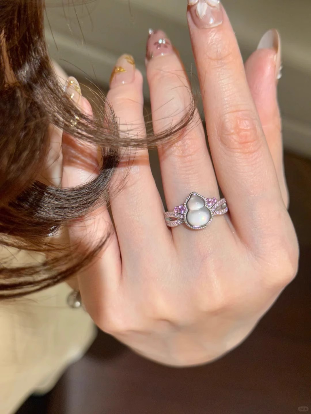 Pink Lady Designer Ring Eis Transparenter Kürbis Diamant Ring_voghion.com