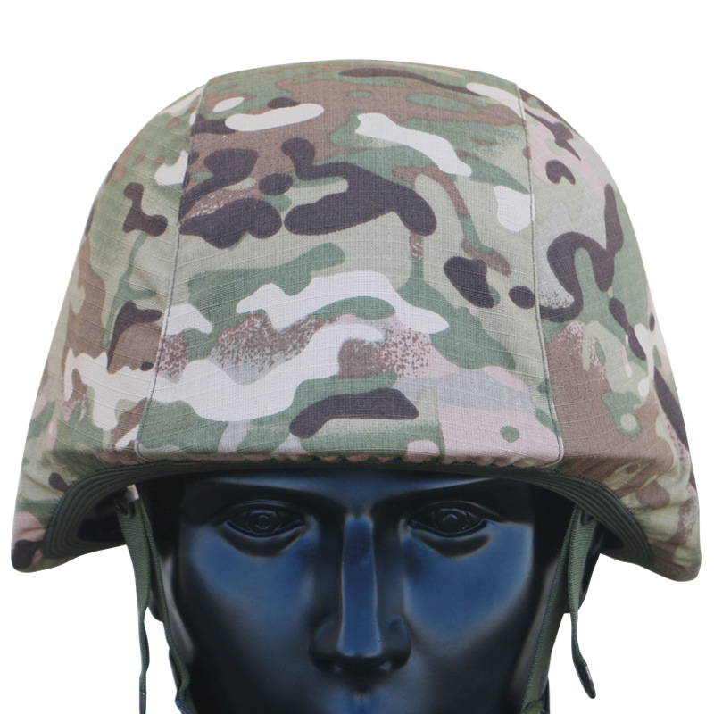 03 Kevlar casco nuevo camuflaje táctico cubierta de casco gancho elástico entrenamiento protector cubierta de casco de acero stock