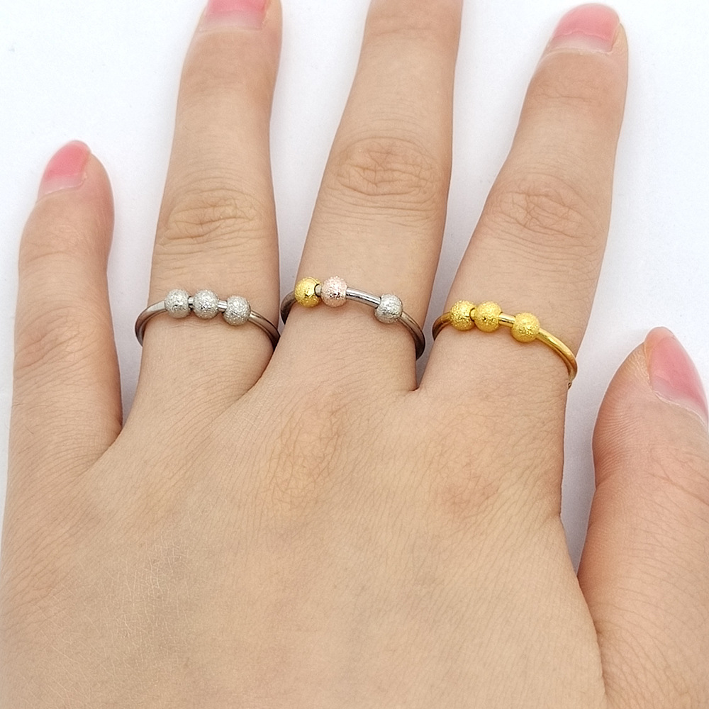 Solid Color Pattern Unisex Gender Simple Style Classic Style Solid Color Stainless Steel Plating Gold Plated Rings
