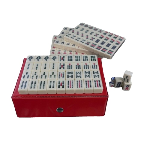 Travel Mahjong Portable Set, Mini Mahjong for Train Trips, Tiredness Relief, Mini Tabletop Card Game, Mahjong Wholesale