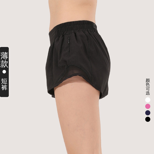 Amazon women's yoga fitness high-waisted loose three-quarter pants sports high-elastic quick-drying breathable anti-exposure shorts