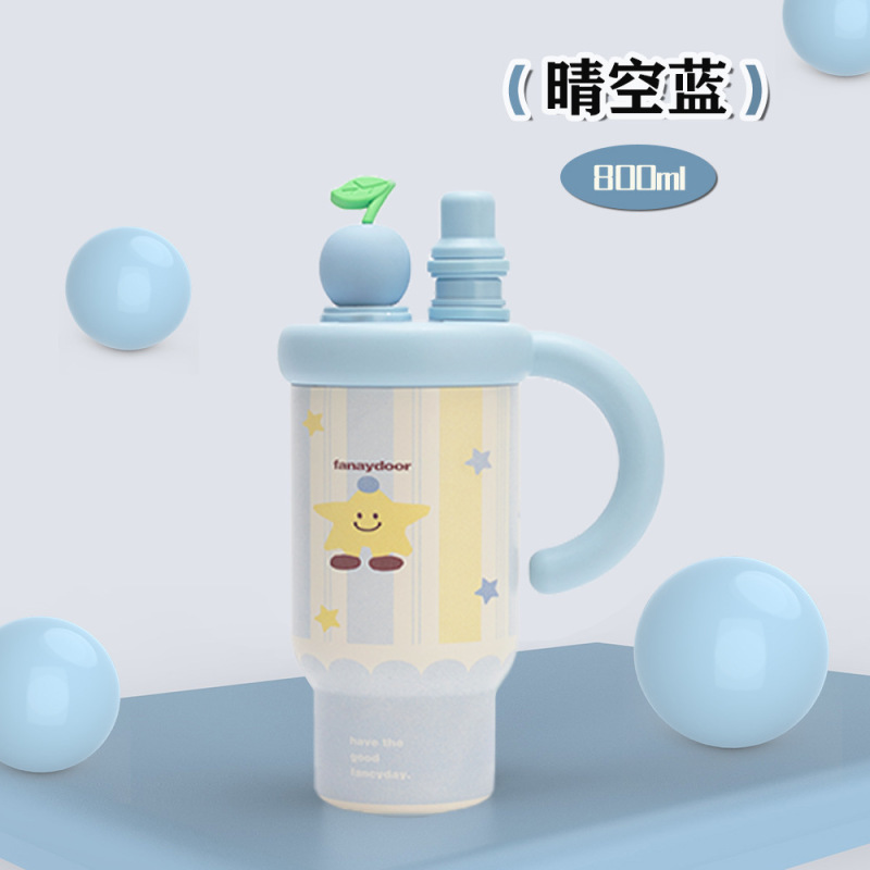 新款大容量保温杯高颜值车载女生巨无霸不锈钢吸管保温杯|undefined