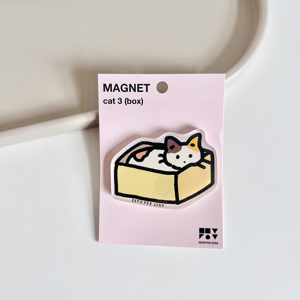 Corea del Sur zeroperzero familia ilustración de padres e hijos pegatinas de refrigerador acrílico imán magnético pegatinas de fotos