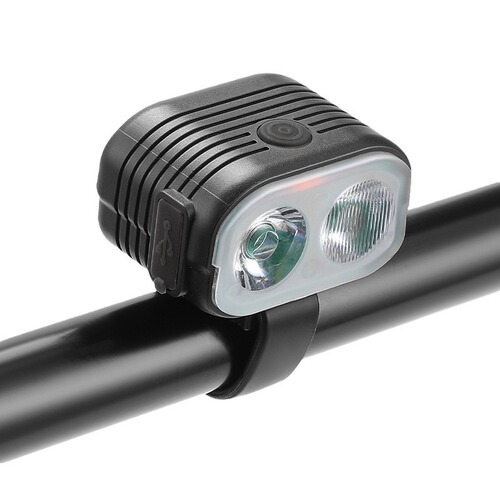 Cross-border new bicycle bell light mountain bike road bike night riding charging front light bicycle accessories