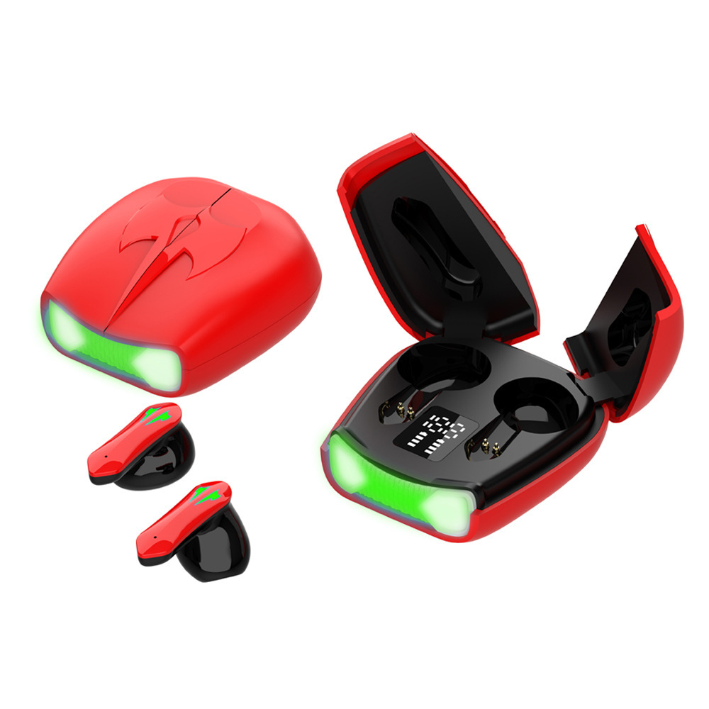 Transfronterizo caliente auricular Bluetooth x16 baja latencia dual-modo de juego de auriculares TWS fresco e-sports tijera puerta r06