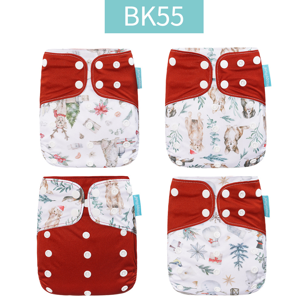 Pañales de entrenamiento para ir al baño para bebés, paquete de cuatro pañales lavables para niños