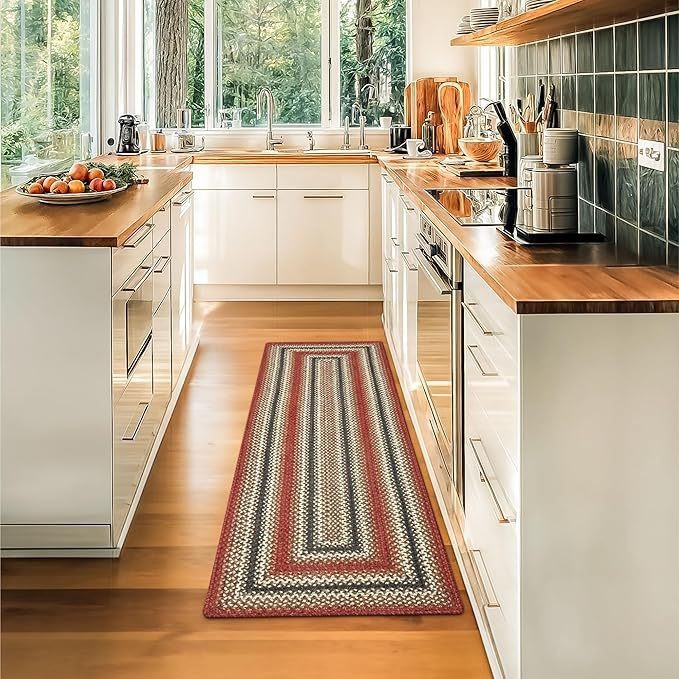 Almohadilla de suelo de cocina transfronteriza almohadilla de barro de diatomeas de viento bohemio almohadilla de suelo de absorción de agua y secado rápido dos juegos de almohadillas antideslizantes resistentes al desgaste