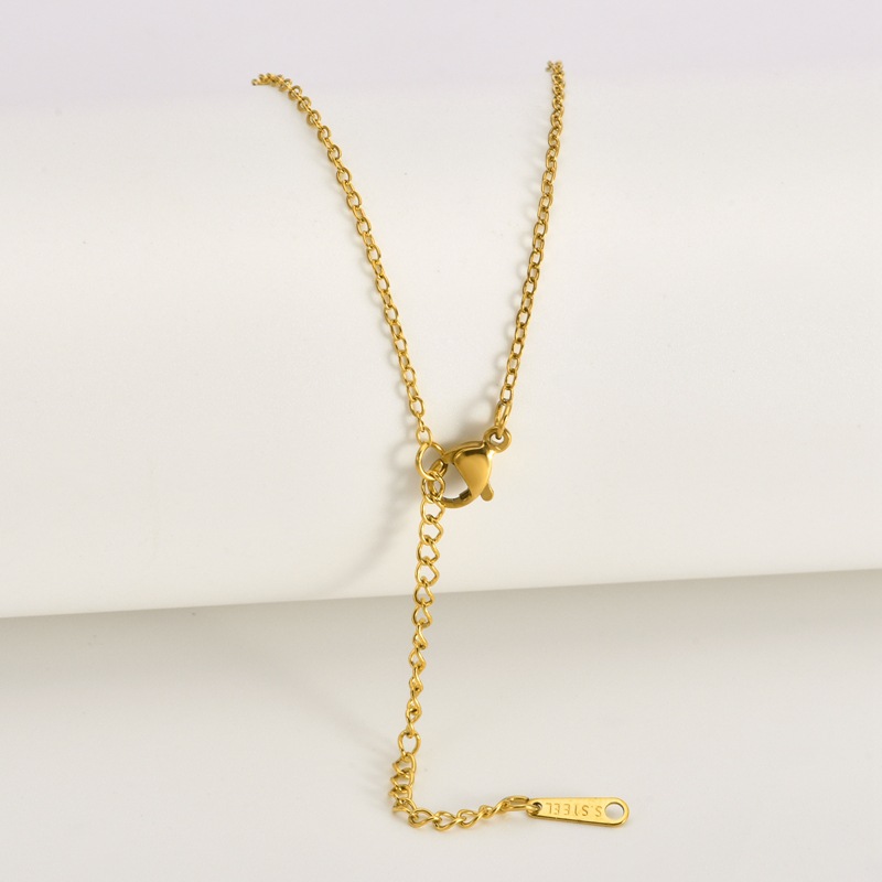 17g Weight Chain Jewelry Making Type 18K Gold Plated Plating Material Chain Necklace Classification 1 Piece Quantity Titanium Steel Material Geometric Pattern All Seasons Season Polished Finish Plating Design Simple Style Style 1 Piece Titanium Steel 18K Gold Plated Polished Chain Necklace Chain Simple Style Geometric 无
