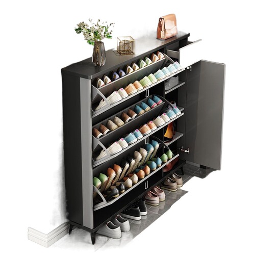 zsr modern light luxury tipping shoe cabinet ultra-thin hall cabinet Italian style simple economic door space saving home door