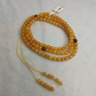 108 Beeswax Beads Necklace Bracelet Beeswax Amber Natural Amber Jewelry Gift Jewelry