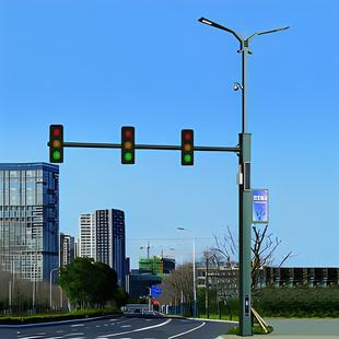 Manufacturer Traffic Signal Light Road Traffic Square Pole Municipal Frame Signal Light Pole Red Plum Birch Lighting