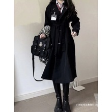 秋季新款今年流行中长款赫本英伦学院风衣外套女春秋季小个子群木