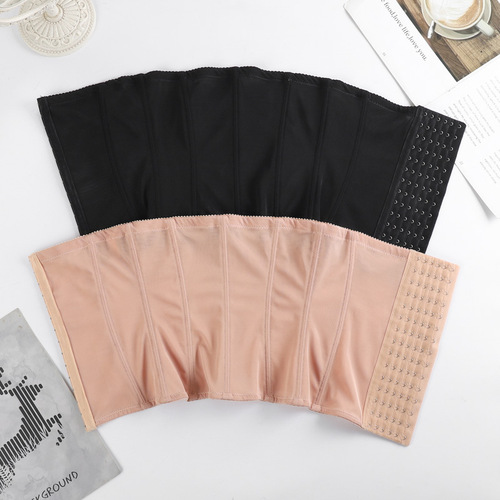 Cross-border six-breasted adjustable double-layer breathable mesh 7 steel bone trainer restraint belt postpartum belly belt