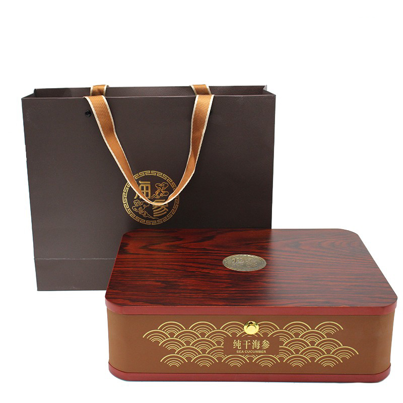 Caja de regalo de pepinos de mar Caja de embalaje de pepinos de mar 1 jin caja de madera seca de pepinos de mar Caja de regalo de pepinos de mar
