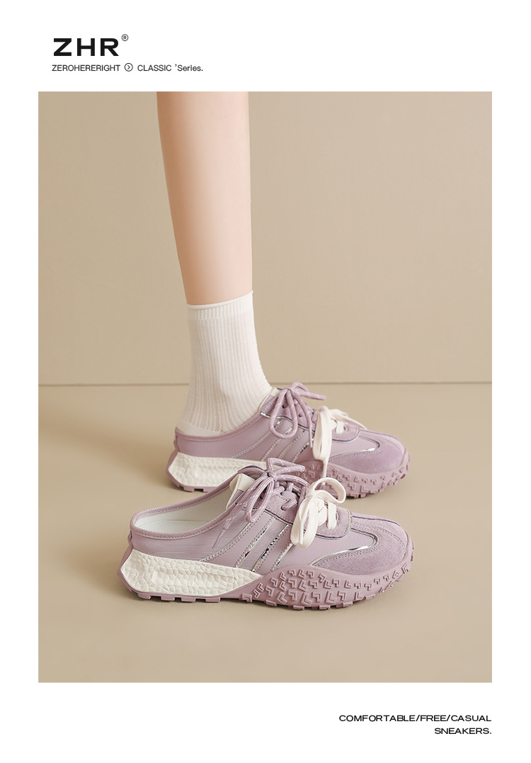 Dép sandal nữ xỏ ngón đế bệt phong cách thể thao Đức Huấn — KS110T Màu tím chi tiết 17