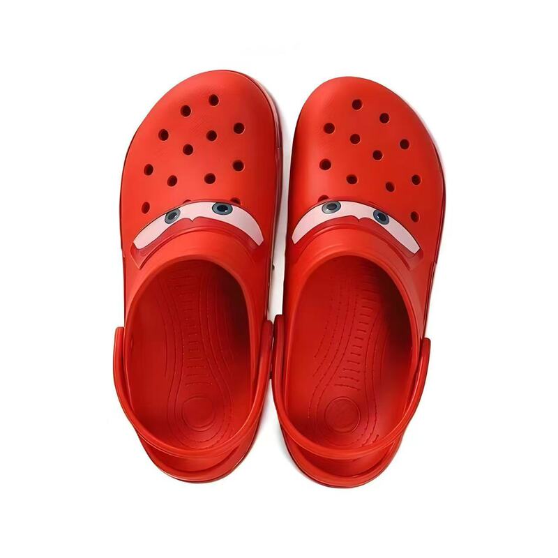Crocs 95 Car-Themed Adult Beach Sandals Waterproof Non-Slip Shoes Cartoon Flashing Shoes Personalized Couple Sandals