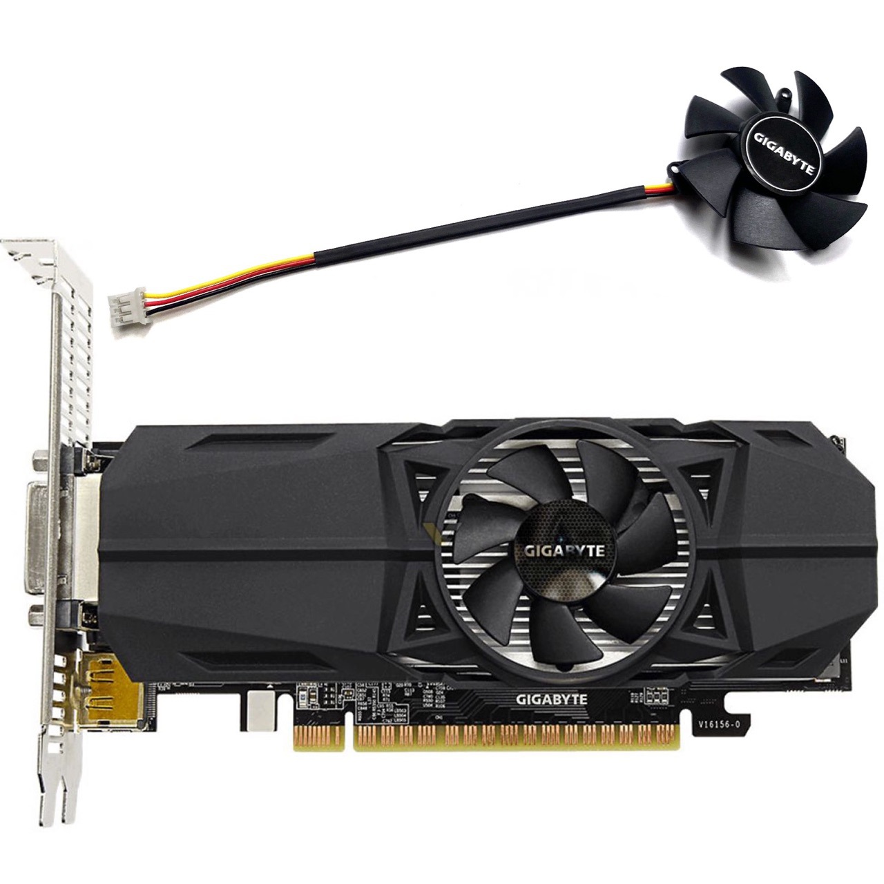 GigAbyte GTX1050ti 1050 1030 N710 HAlf-height Knife CArd GrAphicS CArd FAn FS1250-S2053A
