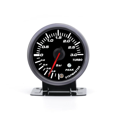 12V car modified instrument 60mm modified supercharged water temperature oil temperature oil pressure voltage air-fuel discharge temperature gauge (automobile instrument) - 6201bb-turbocharged-meter-03bar