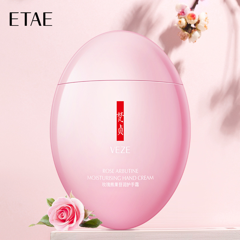 Soft refreshing nutritious hand cream contains rose for skin care