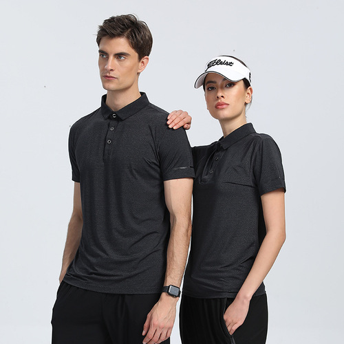 Sports reflective striped polo shirt for men and women, lapel golf outdoor fitness nylon short-sleeved quick-drying T-shirt