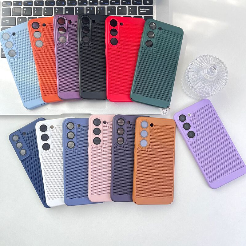 Suitable for Samsung S24+/A04S/A54/S23Ultra/Note20 Mobile Phone Case, Lens Film, Cooling Mesh Case Cover