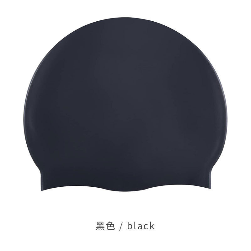 Venta caliente unisex gorra de natación de silicona al por mayor de color sólido de alta elástico transpirable gorra de natación impermeable antideslizante no-apretando la cabeza