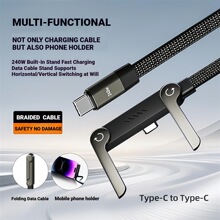 Hot Sale 240W Phone Bracket Cable 2 TypeC Fast Charger Cable
